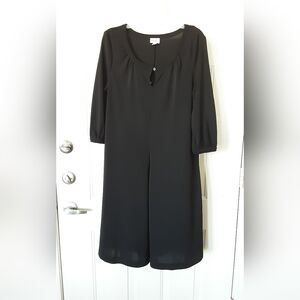Isaac Mizrahi Target Women's Black Dress XXL Scoop Neck Button Up Keyhole
